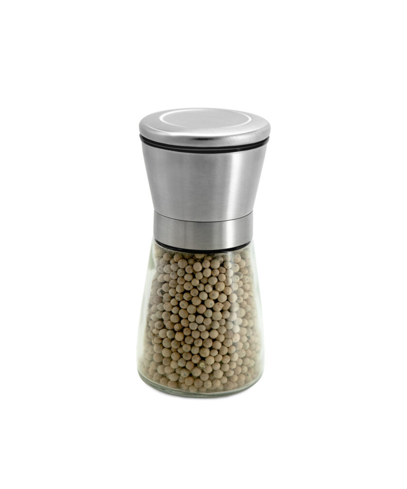 Tellicherry white pepper corn with grinder Kerala Organic Products