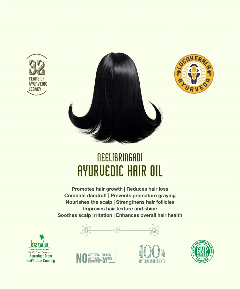 Neelibringadi Ayurvedic Hair Oil – For Healthy Scalp & Luxuriant Growth